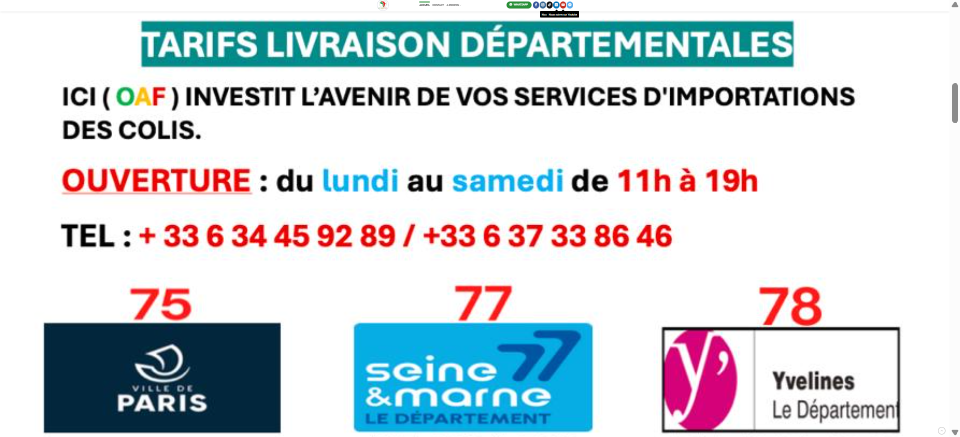 Capture 3 du site Ouest African Freight d'origine